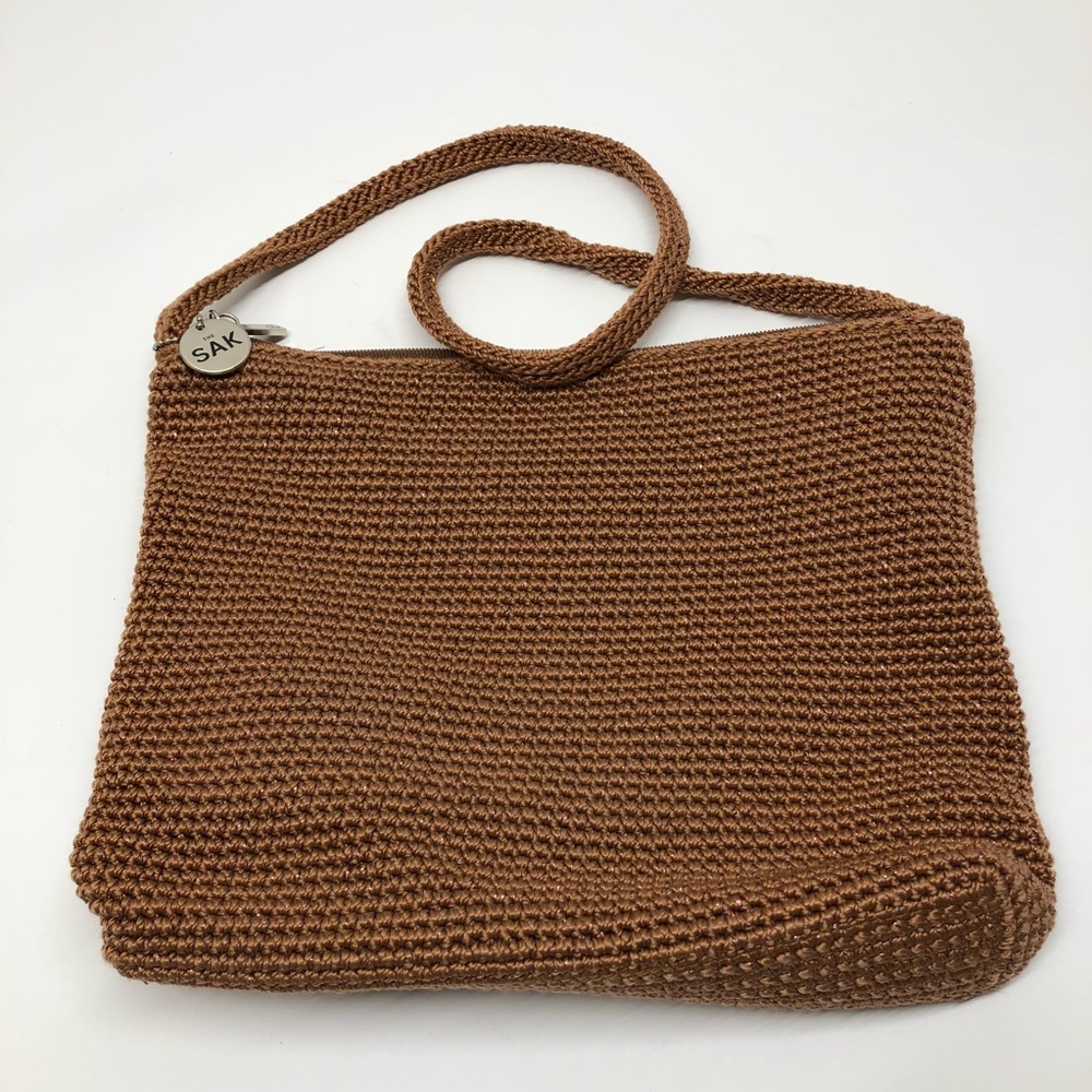 The Sak Handbag brown metallic shoulder crossbody